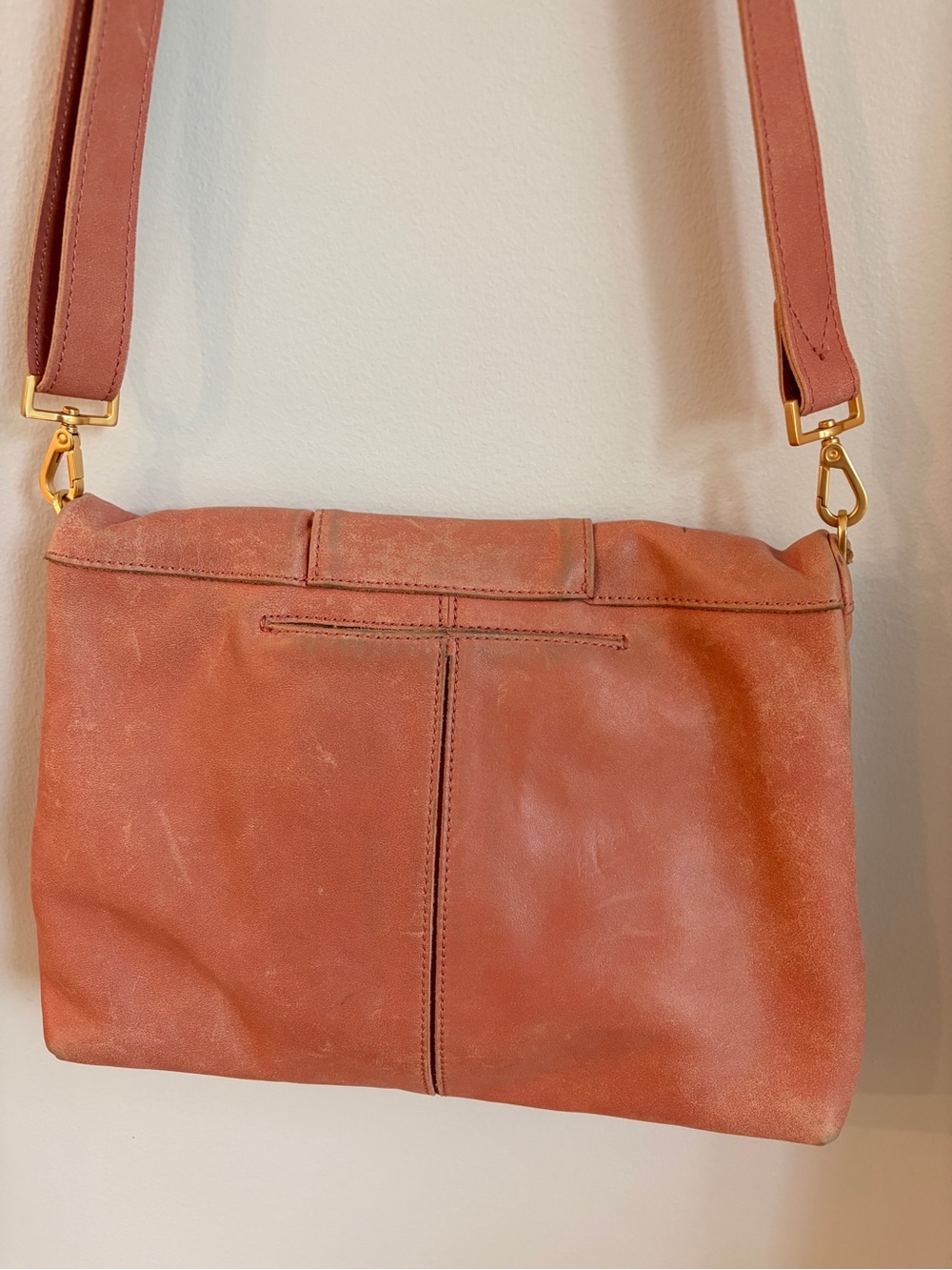 Hammitt Medium VIP Fold-Over Crossbody in
Sorbet Pink with Gold Hardware - Picture 3 of 8